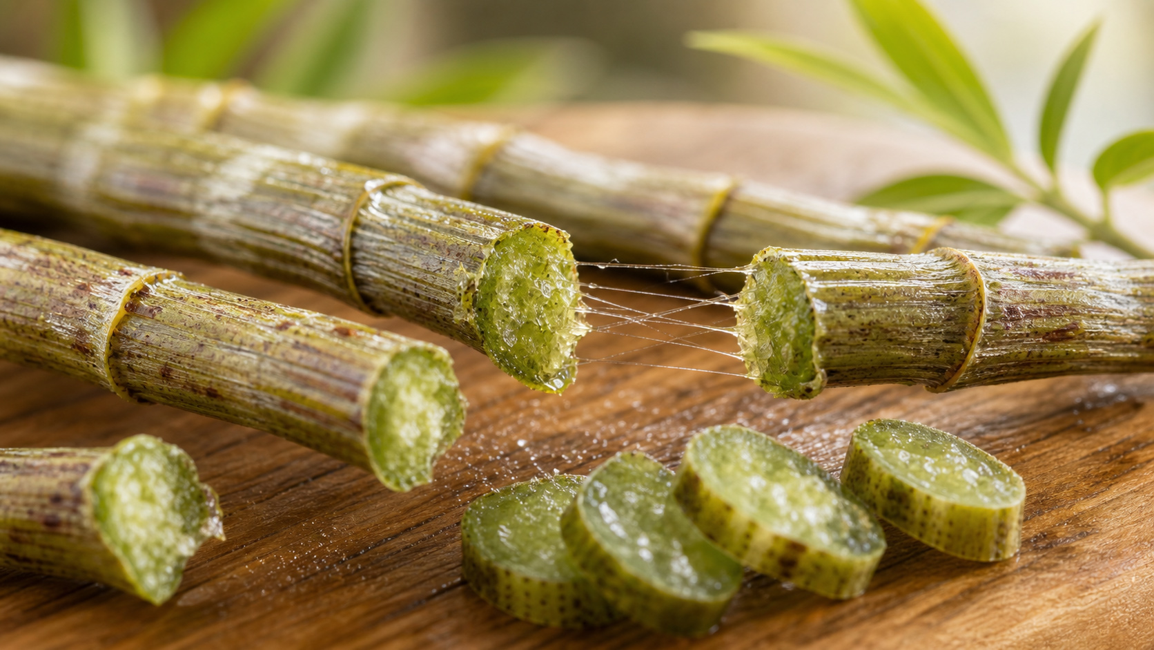 鲜石斛茎特写