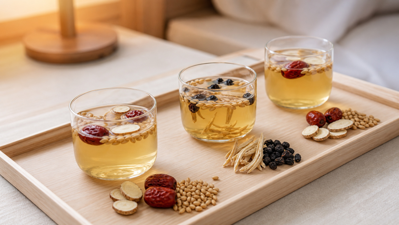 浮小麦三种茶饮搭配食材